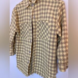 Zara Yellow & Brown Oversized Coat